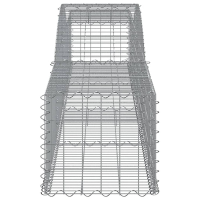 Łukowaty kosz gabionowy, 400x50x40/60 cm, galwanizowane żelazo