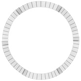 Okrągły słup gabionowy, galwanizowana stal, ?100x50 cm