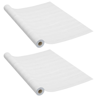 vidaXL Okleina samoprzylepna na drzwi 2 szt białe drewno 210x90 cm PVC