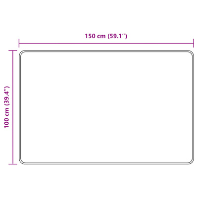 Chodnik dywanowy MARSA Czarny 100 x 150 cm Poliester i PVC