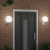 Zewnętrzna lampa ścienna 2 pcs Srebrny 28 x 25 x 38 cm