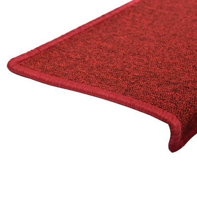 Maty na schody 15 szt. 65x21x4 cm Czerwone prostokątne krawędzie