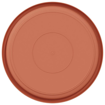 Okrągły Talerzyk Kwiatowy 24 pcs Czerwony ceglasty
