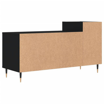 vidaXL Szafka pod TV, czarna, 100x35x55 cm, materiał drewnopochodny