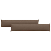 Poduszki na sofę 2 pcs Brązowy 200 x 40 cm tkanina