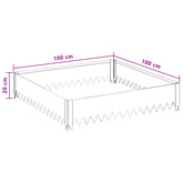 Krawężnik do trawnika 4 szt. 100 x 100 x 20 cm Stal Czarny