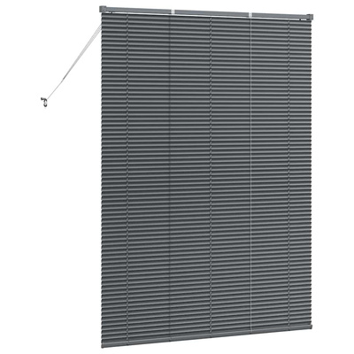 Żaluzje weneckie Ciemnoszary 175 x 130 cm Aluminium