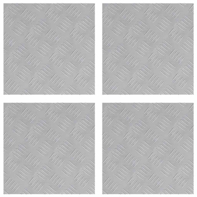 Stopień Kwadrat 4 pcs Srebrny 40 x 40 cm Aluminium