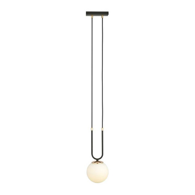 Lampa wisząca GLAM 1 BLACK/OPAL