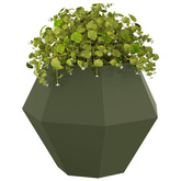 Donica 2 pcs Zielony oliwkowy 75 x 75 x 60 cm Stal