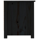 Szafka na buty, czarna, 110x38x45,5 cm, lite drewno sosnowe