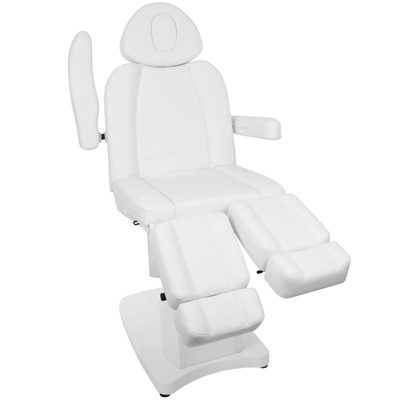 Fotel kosmetyczny elektr. Azzurro 708AS pedi 3 siln. biały 109095