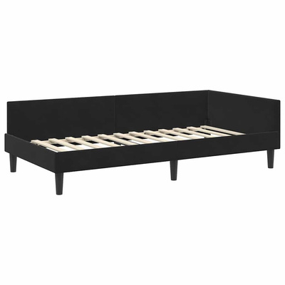 Rama Łóżka Narożnego z Materacem 2 szt. Czarny 90 x 200 cm