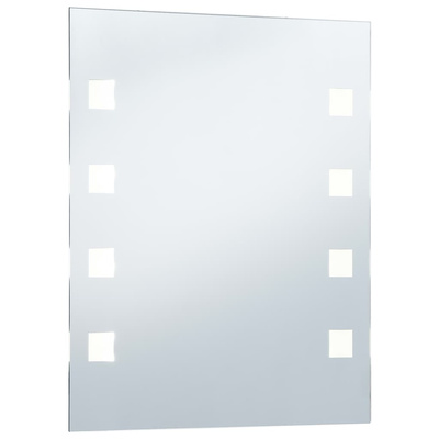 vidaXL Ścienne lustro łazienkowe z LED, 50 x 60 cm