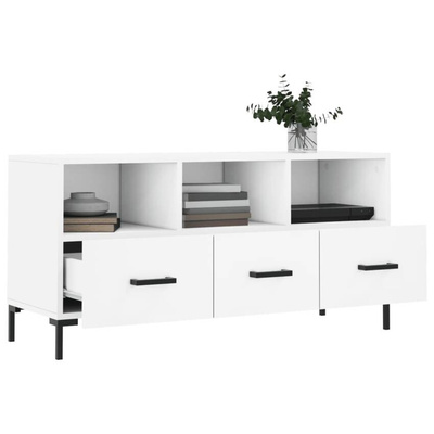 vidaXL Szafka pod TV, biała, 102x36x50 cm, materiał drewnopochodny
