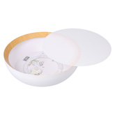 calabria lampa sufitowa plafon biało drewniany klosz biały 14-24138