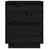 Szafki nocne, 2 szt., czarne, 40x35x50 cm, lite drewno sosnowe