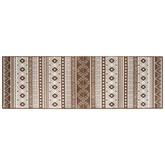 vidaXL Dywan zewnętrzny, brązowo-biały, 80x250 cm, dwustronny