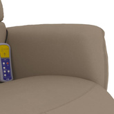 vidaXL Rozkładany fotel masujący z podnóżkiem, cappuccino, ekoskóra