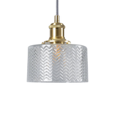 Lampa Wisząca Szklana Złota 35cm Abruzzo Wanda