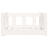 vidaXL Legowisko dla psa, białe, 55,5x45,5x28 cm, lite drewno sosnowe