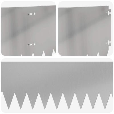 Krawężnik do trawnika 20 szt. 103 x 25 cm Stal srebrny