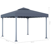 vidaXL Altana, 300 x 300 cm, antracytowa, aluminium