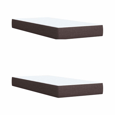Łóżko Box Spring z materacem i LED Ciemny brąz 200 x 200 cm