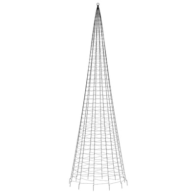 Choinka LED na maszcie 1534 LEDs Ciepła biel 500 cm