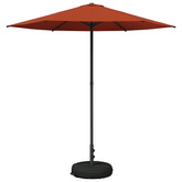 Parasol ogrodowy z podstawą 230 x 230 cm Poliester Prostokątny
