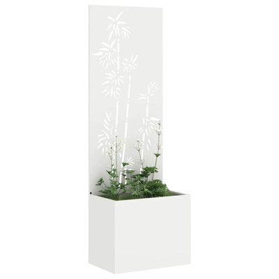Ekran zapewniający prywatność w ogrodzie Biały 50 x 150 cm