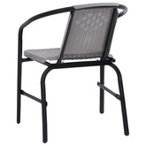 vidaXL Krzesła ogrodowe, 2 szt., rattan PE i stal, 110 kg
