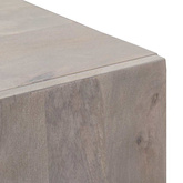Highboard z półką Szary i złoto 40 x 33 x 110 cm Drewno z mango