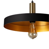 Lampa Wisząca z metalu ?40cm Czarna E27 Abruzzo Dario