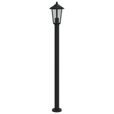 Lampa ogrodowa na słupku, czarna, 120 cm, stal nierdzewna