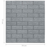 Panele 3D z imitacją cegły, samoprzylepne, 20 szt., antracytowe