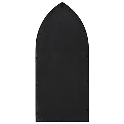 vidaXL Lustro ogrodowe, czarne, 100x45 cm, żelazne