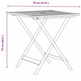 3-cz. zestaw mebli bistro, czarny rattan PE i drewno