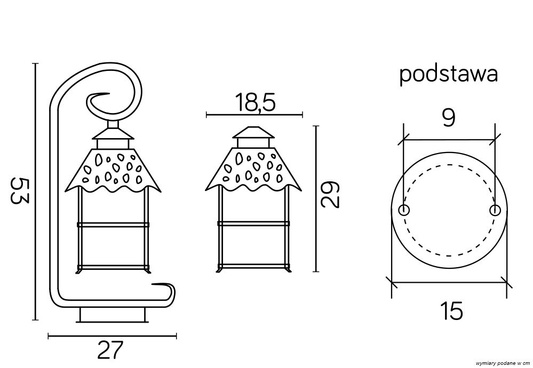 Lampa ogrodowa stojąca K 4011/1/Z
