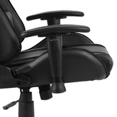 vidaXL Obrotowy fotel gamingowy, czarny, PVC