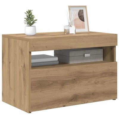 Szafka pod TV z oświetleniem LED, dąb artisan, 60x35x40 cm