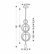 Hoops 5 lampa wisząca 1x20w E27 iq kids mix kolor