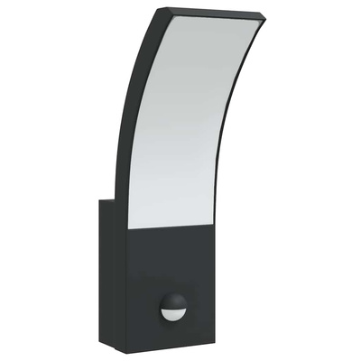 Zewnętrzne kinkiety LED z czujnikami, 2 szt., czarne, aluminium
