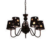 Żyrandol czarny lampa wisząca 5xE14 Batley Ledea 50205106