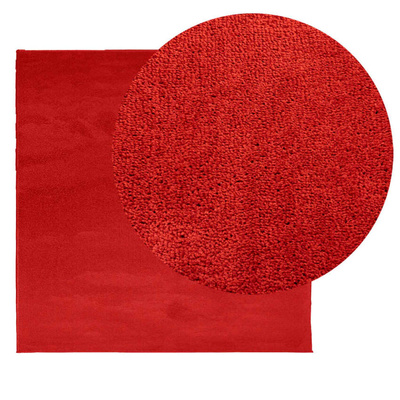 vidaXL Dywan OVIEDO z krótkim włosiem, czerwony, 200x200 cm