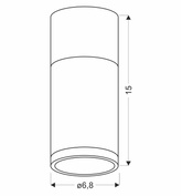 Lampa sufitowa szaro-drewniana 6,8x15cm Tuba Candellux 2284279