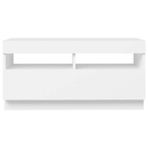 vidaXL Szafka pod TV z oświetleniem LED, biała, 80x35x40 cm
