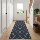 Chodnik dywanowy ORIZ 1150 gsm Czarny wzór siatkowy