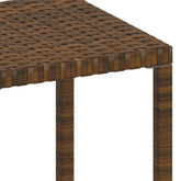 vidaXL Leżaki ze stolikiem, 2 szt., polirattan, brązowe model standard