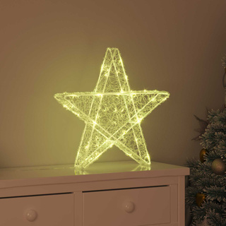 3D Gwiazda z 50 diodami LED Ciepła biel 55 x 53.5 x 10 cm Akryl